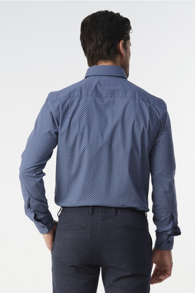 RANGER OVERHEMD 099198 001 3866 MEDIEVAL BLUE DESSIN